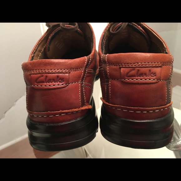 Clark’s Brown Leather Split Seam Oxfords Sz 12 - Picture 7 of 8